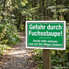 Das Bild zeigt ein grünes Schild, das auf eine...