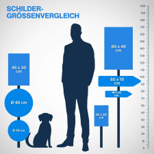 Warnschild Vorsicht! Eichenprozessionsspinner Allergiegefahr! | Alu-Verbund 3 mm – 450 x 300 mm (Empfohlene Mindestgröße)