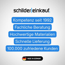 Warnschild Vorsicht! Eichenprozessionsspinner Allergiegefahr! | Alu-Verbund 3 mm – 450 x 300 mm (Empfohlene Mindestgröße)