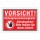 Warnschild Vorsicht! Eichenprozessionsspinner Allergiegefahr!