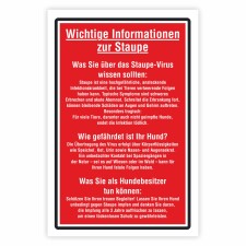 Standardschild Wichtige Informationen zur Staupe