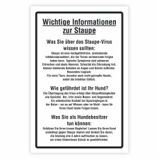 Standardschild Wichtige Informationen zur Staupe