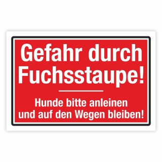 Sicherheitshinweis Sicherheitshinweis Gefahr durch Fuchsstaube