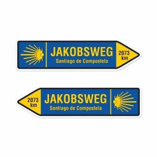 Pfeilschild Jakobsweg Santiago de Compostela Pfeilschild