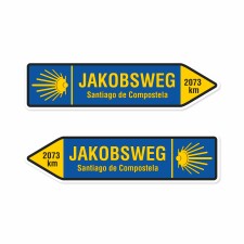 Pfeilschild Jakobsweg Santiago de Compostela Pfeilschild