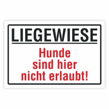 Verbotsschild Hunde sind hier nicht erlaubt