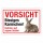 Warnschild VORSICHT Bissiges Kaninchen!