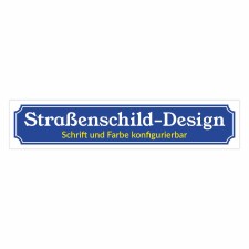 Individuelles Schild im Straßenschild-Design(neuer...