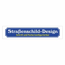 Individuelles Schild im Straßenschild-Design(neuer...