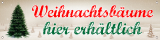 Werbebanner Banner Christbaum Tannenbaum Weihnachtsbäume Verkauf Nr.12 200x75 cm 