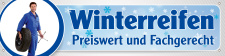 PVC-Werbebanner Banner Plane Winterreifen Reifenwechsel 400x100 cm mit &Ouml;sen