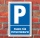 Schild Parken, Parkplatz, Praxis für Physiotherapie, 3 mm Alu-Verbund 450 x 300 mm