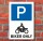 Schild Parkplatz, Biker only, 3 mm Alu-Verbund 450 x 300 mm