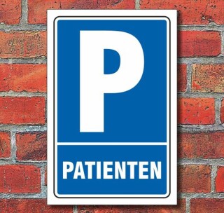 Schild Parken, Parkplatz, Patienten, 3 mm Alu-Verbund 450 x 300 mm