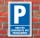 Schild Parken, Parkplatz, Behinderte mit Parkausweis, 3 mm Alu-Verbund
