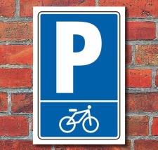 Schild Parken, Parkplatz, Fahrrad Symbol, 3 mm...