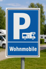 Schild Parken, Parkplatz, Wohnmobile, 3 mm Alu-Verbund