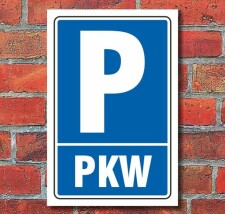 Schild Parken, Parkplatz, PKW, 3 mm Alu-Verbund 450 x 300 mm