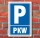 Schild Parken, Parkplatz, PKW, 3 mm Alu-Verbund 450 x 300 mm