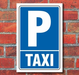 Schild Parken, Parkplatz, Taxi, 3 mm Alu-Verbund